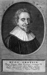 Hugo Grotius (1583-1645) (Huig de Groot), hollantilainen lakimies ja diplomaatti.