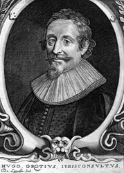 Hugo Grotius (1583-1645) (Huig de Groot), hollantilainen lakimies ja diplomaatti.