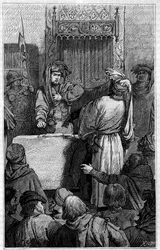 Satavuotinen sota - Jacquerie-kapina (1358): kauppias Étienne Marcel (1315-1358) ja raatimies Jean Maillart, yksi rojalistisen puolueen johtajista, Jacquerie-kapinan eli talonpoikien Ranskan aatelistoa vastaan suuntautuneen kapinan aikana. Kaiverrus "Le