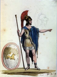 Jasonin hahmo. Luigi Cherubinin (1760-1842) oopperaan Medee esitykseen La Scalassa (Milano, Italia) vuosina 1822-1823.