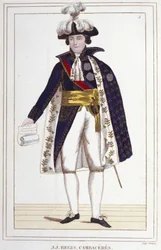 Jean Jacques Régis de Cambacérès (1753-1824), ranskalainen lakimies ja poliitikko. Kaiverrus vuodelta 1830.