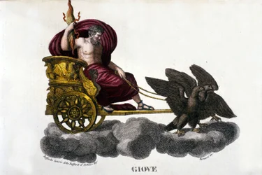 Jupiter (Zeus). 1800-luvun kaiverrus.