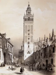 La Giralda, Sevilla, "Espanjan kuuluisien paikkojen ja monumenttien taiteellinen ja monumentaalinen Espanja" Don Genaro Perezde Villa