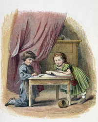 Lasten lukeminen - "Lasten peleissä"", toim. Lontoo, George Ronthedge ja pojat, 1800-luvun loppu