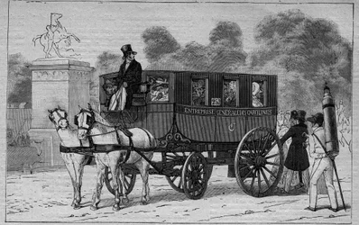 Les Omnibus de Paris 1800-luvulla: Caroline - kaiverrus vuodelta 1892