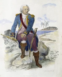 Louis Antoine, Bougainvillen kreivi (1729-1811), ranskalainen navigaattori. - Mennechetin teoksessa "Ranskalainen Plutarch".