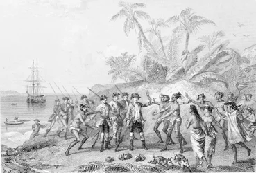 Louis Antoine, Bougainvillen kreivi (1729-1811) saapuu Tahitille