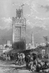 Oranin pääportti, pääsatama Algerian länsipuolella. Leon Galibertin teoksessa "Algeria muinainen ja moderni".