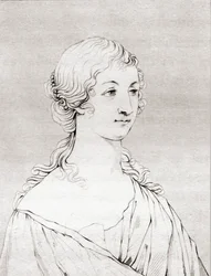 Marie-Madeleine Pioche de La Vergne, La Fayetten kreivitär, n. 1634–1693, teoksesta The Historic Gallery of Portraits and Paintings, julkaistu 1808.
