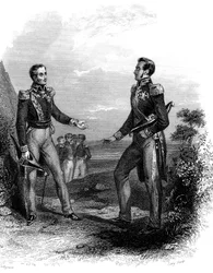 Jose San Martinin ja Simon Bolivarin tapaaminen