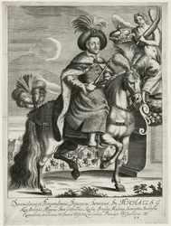 Michal Korybut Wisniowiecki (1640-1673), Puolan kuningas ja Liettuan suurruhtinas - Anonymous - n. 1670 - Kuparikaiverrus - 36,5x27,2 - Yksityiskokoelma