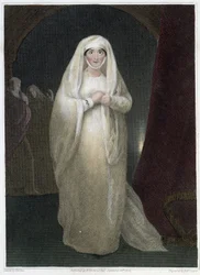 Rouva Siddons, Lady Macbethin roolissa Shakespearen näytelmässä "Macbeth", deb. 1800-luvulla