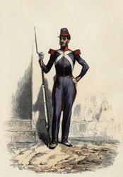 Algerin kansalliskaarti eli afrikkalainen miliisi, jonka Ranskan armeijan kenraali Clausel perusti vuonna 1830 ylläpitämään järjestystä kaupungissa, Léon Galibertin teoksessa "Vanha ja moderni Algeria"