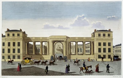 Edustajakamarin palatsi, noin 1820 - Courvoisierin "" Näkymät Pariisiin" -osassa
