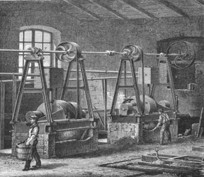 Paperinvalmistus 1800-luvulla.