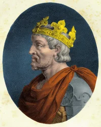 Muotokuva Pepin le Brief (n. 714 - 768).
