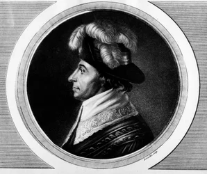 Abbe Emmanuel Joseph Sieyesin (1748-1836), ranskalaisen poliitikon muotokuva. Kaiverrus "" Täydellinen kokoelma Ranskan vallankumouksen historiallisia maalauksia, kolme osaa.""" 1804.