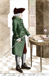 Adam Smithin (1723 - 1790), skotlantilaisen filosofin ja taloustieteilijän muotokuva.