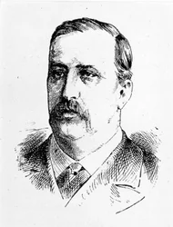 Muotokuva Aleksanteri Borodinen (1833 - 1887), venäläinen säveltäjä.