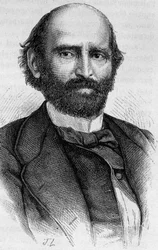 Muotokuva Alexandre Glais-Bizoinista (1800 - 1877). Kaiverrus 1800-luvun lopusta H. Martinin teokseen "Histoire de France".
