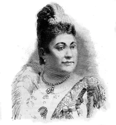 Amalie Friedrich ÄITIN muotokuva itävaltalainen sopraano (1844-1918).