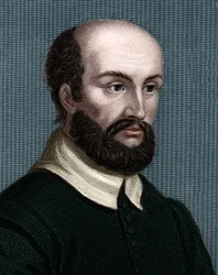 Andrea Palladion (1508-1580), italialaisen arkkitehdin muotokuva.