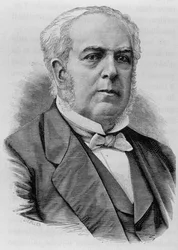 Auguste Casimir-Périerin (1811 - 1876) muotokuva. Kaiverrus 1800-luvun lopusta H. Martinin teokseen "Histoire de France".