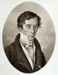 Augustin Fresnelin (1788-1827), ranskalaisen fyysikon muotokuva.