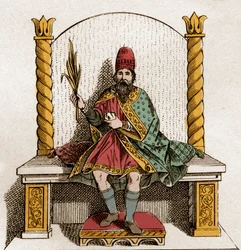 Toscanan Bonifacio III:n muotokuva (985-1052) Canossan ja Toscanan markiisi - Bonifacio III, Toscanan markiisi tai Canossan Bonifatius - Bonifacio III di Canossa (o Bonifacio IV di Toscana) Kaiverrus vuodelta 1861