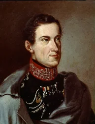 Muotokuva Charles Albertista (Charles Albert) Sardiniasta (tai Carlo Alberto di Savoia) (1798-1849) Anonyymi maalaus. Noin 1832. Museo Risorgimento Rooma