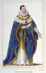 Kaarle IX:n (1550 - 1574), Ranskan kuninkaan muotokuva.
