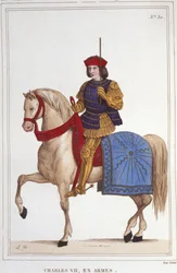 Kaarle VII:n (1403 - 1461) muotokuva, Ranskan kuninkaan kaiverrus vuodelta 1830