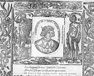Ranskan kuninkaan Charles X Le Hutinin muotokuva vuosina 1314–1316.