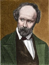 Muotokuva Christian Friedrich Hebbel (1813-1863) saksalainen runoilija ja näytelmäkirjailija