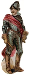 Muotokuva Don Ferdinand (Fernando) Alvarez de Toledosta, Alban (Alba) herttuasta (1507-1582). Kromolitografia, 1800-luvun loppu.