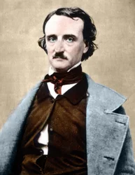 Muotokuva Edgar Allan Poesta (1809-1849), yhdysvaltalaisesta kirjailijasta.