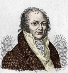 Muotokuva Etienne Geoffroy Saint Hilairesta Saint Hilaire (Saint-Hilaire) (1772-1844), ranskalainen luonnontieteilijä. Kaiverrus vuodelta 1835.