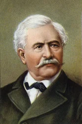 Ranskalaisen diplomaatin ja yrittäjän Ferdinand de Lessepsin (1805-1894) muotokuva.