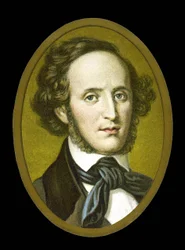 Muotokuva Félix Mendelssohn - Bartholdy (1809 - 1847) saksalainen säveltäjä.