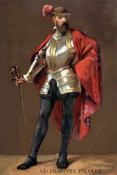 Francisco Pizarron muotokuva (fr. Francois Pizarre