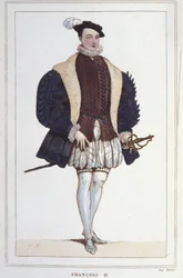 Muotokuva Francois II:sta (1544 - 1560), Ranskan kuningas, kaiverrus vuodelta 1830