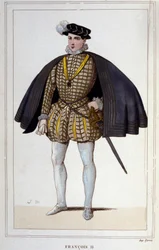 Muotokuva Francois II:sta (1544 - 1560), Ranskan kuningas, kaiverrus vuodelta 1830