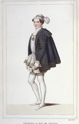 Muotokuva Francois II:sta (1544 - 1560), Ranskan kuningas, kaiverrus vuodelta 1830