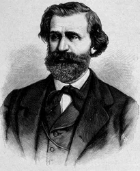 Giuseppe Verdin muotokuva, italialainen säveltäjä (1813 - 1901)