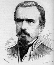 Guillaume Lejeanin muotokuva, ranskalainen tutkimusmatkailija 1828-1871.
