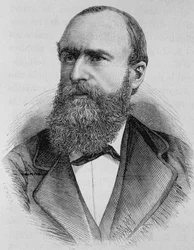 Gustave Flourensin (1838 - 1871) muotokuva. Kaiverrus 1800-luvun lopusta H. Martinin teokseen "Histoire de France".