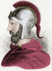 Hannibalin eli Hannibal Barkan (noin 247-183 eaa.) muotokuva, karthagolainen sotapäällikkö ja valtiomies.