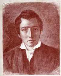 Heinrich Heinen, saksalaisen kirjailijan muotokuva - kaiverrus