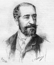 Henry de Penen (kuollut 1888) muotokuva, 1800-luvun lopun rikkaan ranskalaisen yhteiskunnan poliittisen ja sosiaalisen sanomalehden "Gaulois" päätoimittaja.