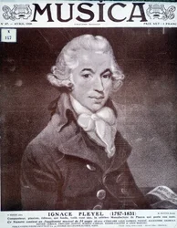 Ignace Pleyelin muotokuva, itävaltalainen säveltäjä, pianisti ja kustantaja (1757 - 1831).